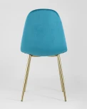 Стул Stool Group Валенсия велюр аквамарин золотые ножки УТ000004431