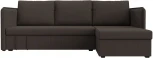 Диван угловой Слим правый угол (Коричневый/Рогожка) Лига Диванов арт.121148