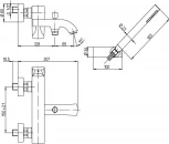 Смеситель Paini F1 F1CR105KM для ванны с душем