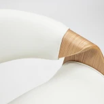 Кресло BEND орех, кож/зам черный