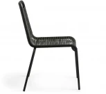 Стул уличный La Forma (ex Julia Grup) Lambton (Черный/ Веревка,Сталь)