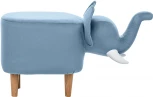 Пуф Leset Slon COMBI (Фанера,Массив дерева,Велюр/Синий,Белый) арт.2500000189944