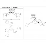 Потолочная люстра Seven Fires Shirley SF3308/6C-MBK-CR