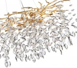 Подвесная люстра Odeon Light Delica 4969/10 HALL античн.бронза/алюмин./хрусталь G9 10*40W (220V, на тросе, лепестки, ветки)