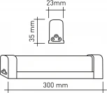 Настенно-потолочный линейный светильник светодиодный ЭРА LLED-04-0-30K-004 (220V)