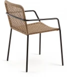 Стул уличный La Forma (ex Julia Grup) Ellen (Коричневый,Бежевый,Черный/ Сталь,Веревка)