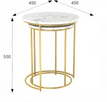 Столик журнальный SHT-CT7 мрамор каррара белый/золото от фабрики Mebelik