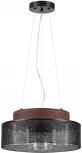 Подвесной светильник Lumion Basalto 6598/3C черный/черный. коричневый металл, эко кожа/металл, стекло Е27 3*40W 220V (на тросе, круглые)
