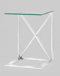 Журнальный стол Stool Group 40*40 КРОСС серебро УТ000004647