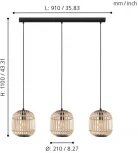Подвесной светильник Eglo Bordesley 43217 (220V, на проводе, шарики)