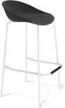 Стул барный SHT-ST19/S29 черный/белый муар Sheffilton 8030296513