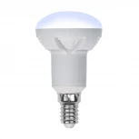 Лампочка светодиодная груша белая E14 7W 4000K Uniel LED-R50 7W/4000K/E14/FR/DIM PLP01WH