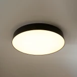 Светодиодный управляемый потолочная светильник круглый Feron AL6200 48067 “Simple matte” тарелка 80W 3000К-6500K черный (регулировка яркости, 220V, пульт управления, круглые)