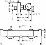 Термостат Hansgrohe Ecostat 1001 CL ВМ 13211000 для душа