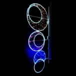 Светодиодная Консоль «Круги» 80 x 180 см, Разноцветная, 220В Laitcom LC-13408