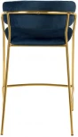 Стул полубарный Turin синий с золотыми ножками Bradex Home FR 0909
