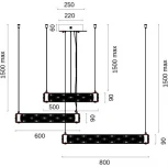 Подвесная люстра ярусная Fluorite Festo FL1052-30P (LED, 220V, на тросе, кольцо)