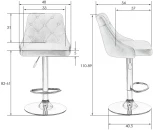 Стул барный DOBRIN JOSEPH BLACK (черный велюр (MJ9-101)) 5021_BlackBase-LM BLACK, цвет сиденья черный (MJ9-101), основания