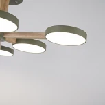 Потолочная люстра Wi-Fi на штанге Turna L6 Khaki By ImperiumLoft Turna-B01 (LED, 220V, голосовое управление, умный дом - Алиса)