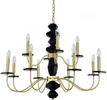 Подвесная люстра Newport 3870 3878+4/С brass (220V, на цепи, свеча)