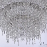 Подвесная люстра каскадная хрустальная светодиодная APL LED Sicilia SH02.93.4D.B.Ni.4000 (220V, на тросе)