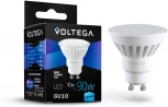 Лампочка светодиодная полусфера белая колба GU10 10 Вт 820 lm 4000K нейтральное белое свечение Voltega Ceramics 7073