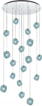 Подвесной светильник ST Luce Portici SL1175.113.18 Хром/Светло-голубой E14 18*40W (220V, на проводе)