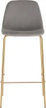 Стул барный Валенсия SN велюр серый золотые ножки 2 шт Stool Group (арт.УТ000038305)