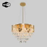 Подвесная люстра Eurosvet Lianna 10123/8 золото/прозрачный хрусталь Strotskis Smart (10114/8)