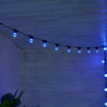Лампа декоративная светодиодная, форма "Ананас", прозрачная, цвет синий Volpe Bicolor LED-D45-1W/BLUE/E27/CL/С PINEAPPLE