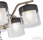 Потолочная люстра на штанге Arte Milano Napoli-2646 332646/5 AB+BK (220V, подвески)