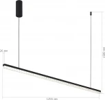 Подвесной линейный светильник ST Luce SL1018 SL1018.423.01 черный/прозрачный LED 1*32W 4000K (220V, на тросе)
