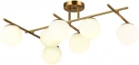 Потолочная люстра на штангек Evoluce SLE1195-302-07 SLE1195 Латунь/Белый E14 7*40W