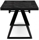 Стеклянный стол Woodville Маккарти 160(220)х90х75 дарк / черный 553532