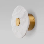 Светодиодный настенный светильник Eurosvet Thasos 40340 LED латунь с мраморным рассеивателем (220V, круглые)