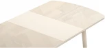 Стеклянный стол Woodville Калверт кремовый 551084