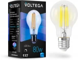 Лампочка светодиодная филаментная E27 8 Вт 820 lm 4000K нейтральное белое свечение диммируемая Voltega Crystal 5490