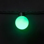 Гирлянда «Шарики» 5м Зеленая, Диаметр Шарика 40мм, 20 LED, Провод Черный Каучук, IP65