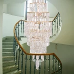 Подвесная люстра каскадная Arti Lampadari Valencia E 1.10.50.501 G (220V, хрусталь)