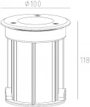 Уличный встраиваемый светильник Oasis Light ВСТРАИВАЕМЫЕ СВЕТИЛЬНИКИ W77255