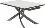 Стол M-City ESTEBIO 160 KL-99 Белый мрамор матовый, итальянская керамика/ Серый металлик