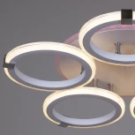 Потолочная люстра светодиодная на штанге Reluce 06319-3.3-05 WH+CR (RGB) (220V, пульт управления)
