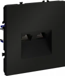 Розетка двойная Ethernet RJ-45 (черный матовый) Voltum S70 VLS060208