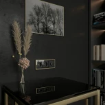 Рамка на 3 поста Baguette (черный/латунь) Werkel W0032852 (a060241)