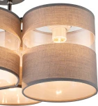 Потолочная люстра на штанге Escada Fantasy 642/4P 4х60Вт E27, металл/ткань, черный (220V)