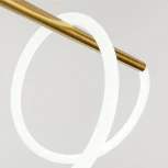 Потолочная люстра на штанге с гибким неоном Lightera Nyasa LE117L-80GA Wi-Fi (LED, 220V, управление смартфоном, голосовое управление, умный дом - Алиса, Tuya Smart, Маруся, Smart Life, Экосистема Сбер)