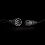 Гирлянда Нить 10м Желтая с Мерцанием Белого Диода 220В, 75 LED, Провод Черный Каучук, IP65