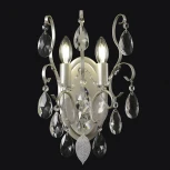 Бра Crystal Lux ESMIRALDA AP2 SILVER (220V, подвески, свеча, листья)