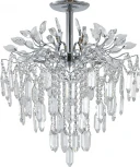 Потолочная люстра на штанге Escada Neda 2135/5P Chrome 5x40Вт E14, металл/хрусталь, хром/прозрачный