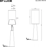 Торшер ST Luce Jackie SL1354.705.01 Серый/Серый, Черный E27 1*40W